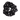 Poker Dot Black White Silk Scrunchie with Filling