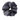 Dark Grey Silk Scrunchie with Filling