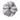 Grey Silk Scrunchie with Filling