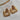 Gold Square Textured Hoops